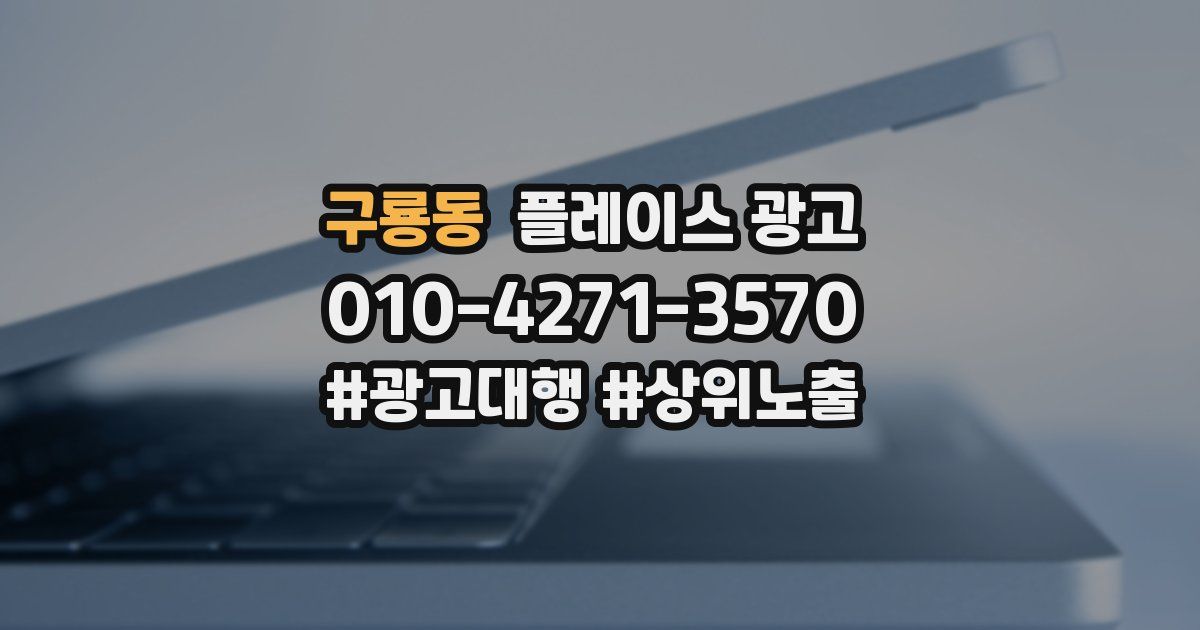 구룡동 플레이스 광고