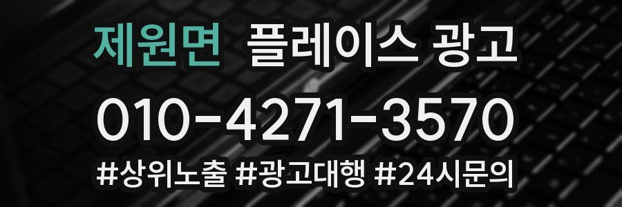 제원면 플레이스 광고