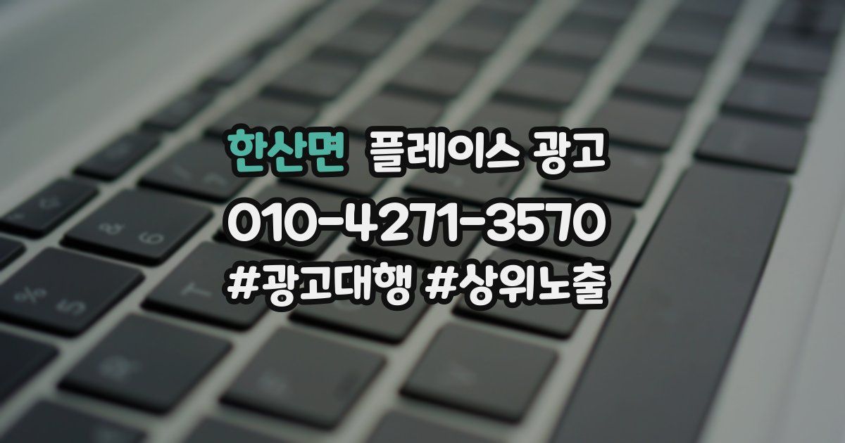 한산면 플레이스 광고