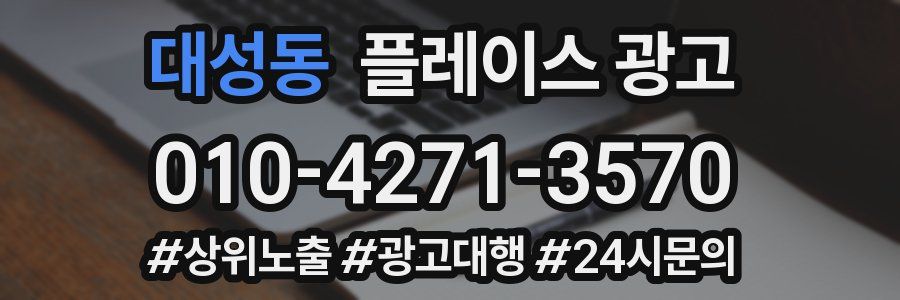 대성동 플레이스 광고