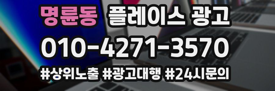 명륜동 플레이스 광고