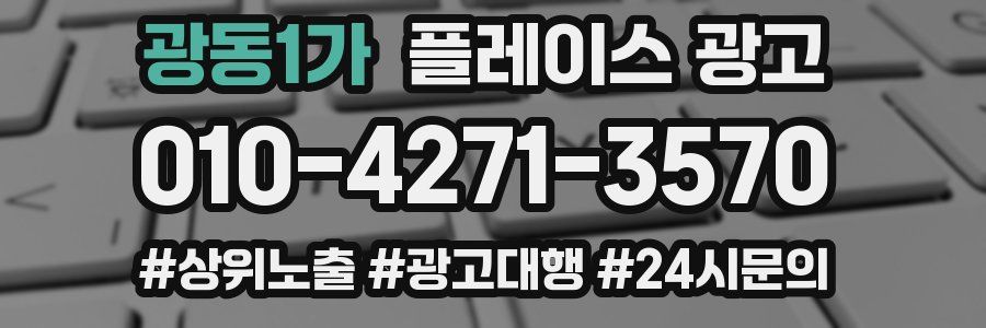 광동1가 플레이스 광고