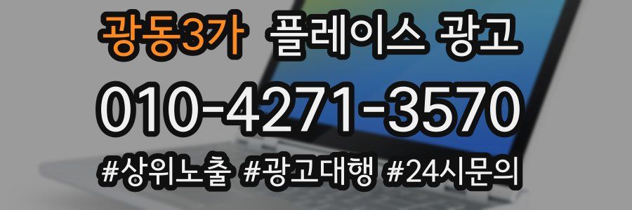 광동3가 플레이스 광고