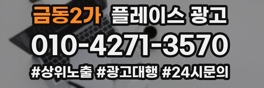 금동2가 플레이스 광고