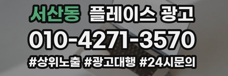 서산동 플레이스 광고