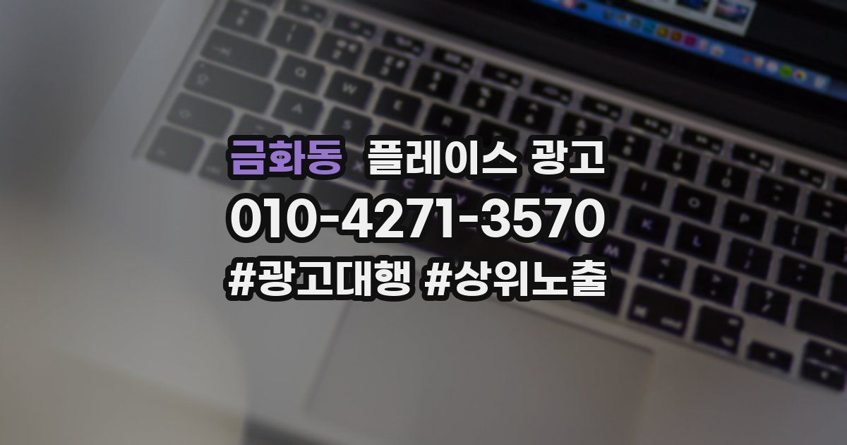 금화동 플레이스 광고