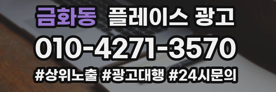 금화동 플레이스 광고