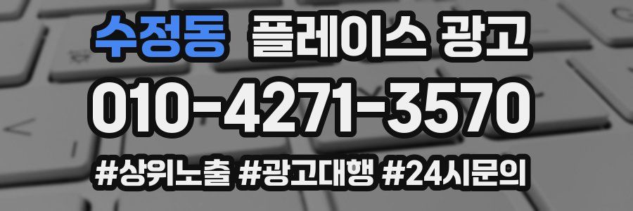 수정동 플레이스 광고