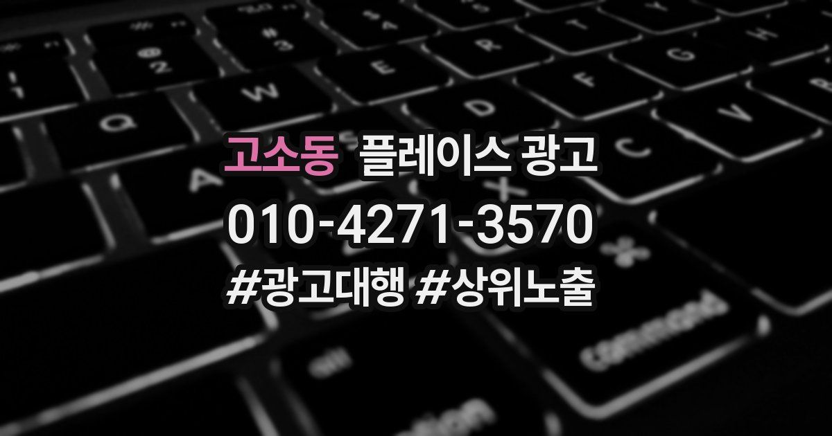고소동 플레이스 광고