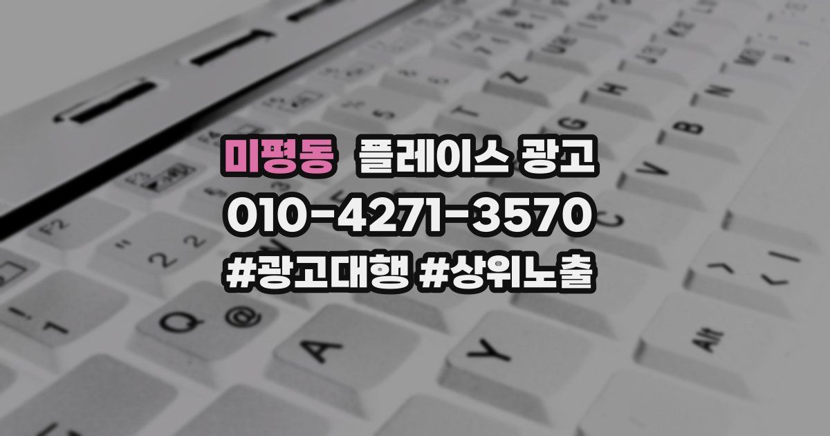 미평동 플레이스 광고