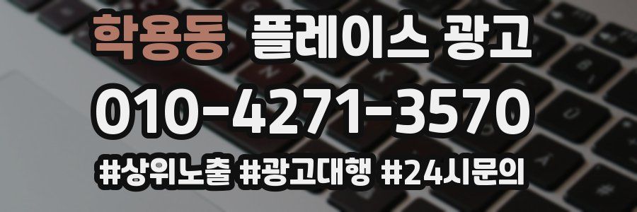 학용동 플레이스 광고
