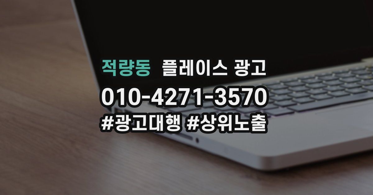 적량동 플레이스 광고