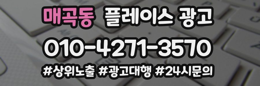 매곡동 플레이스 광고