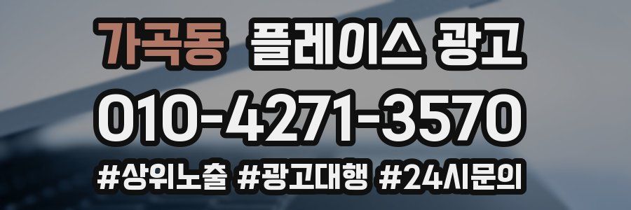 가곡동 플레이스 광고