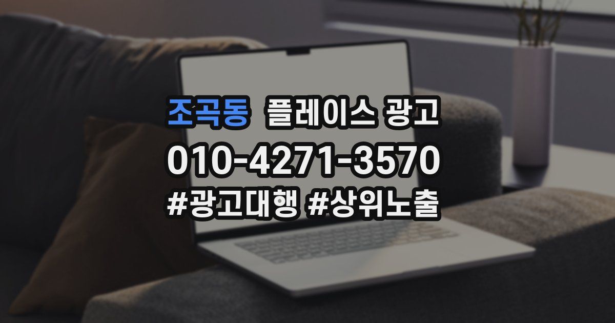 조곡동 플레이스 광고