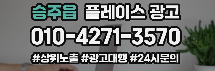 승주읍 플레이스 광고