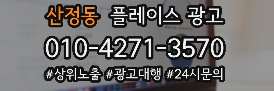 산정동 플레이스 광고