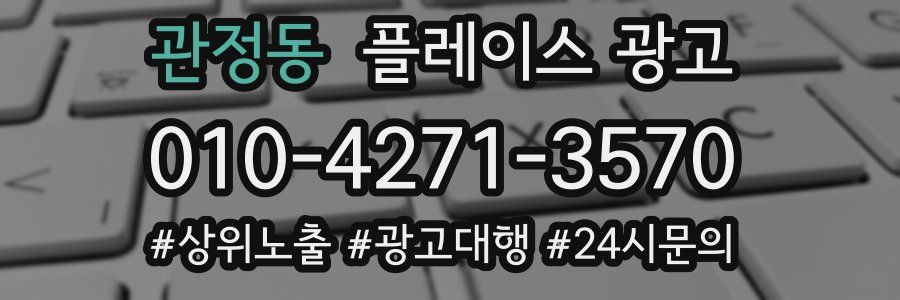 관정동 플레이스 광고