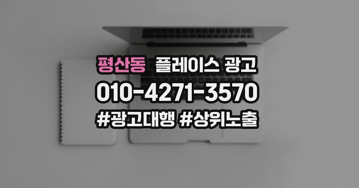 평산동 플레이스 광고