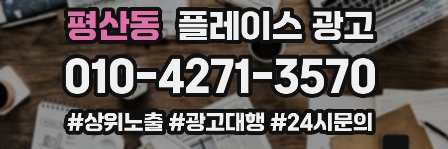 평산동 플레이스 광고