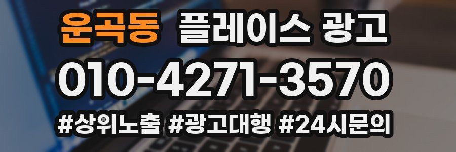 운곡동 플레이스 광고