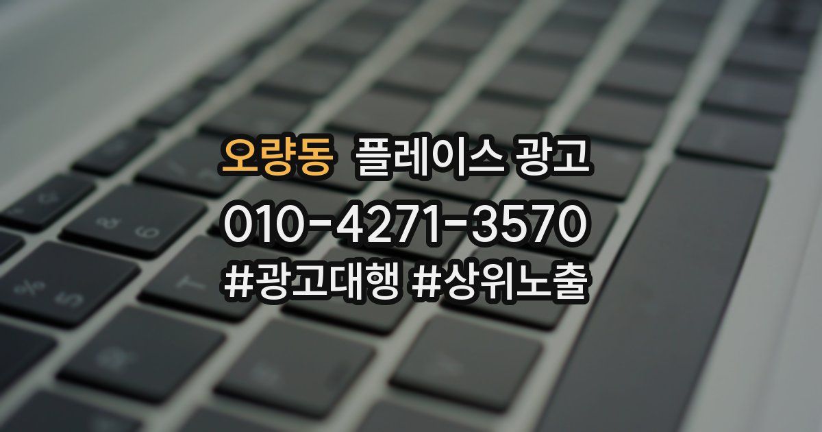 오량동 플레이스 광고