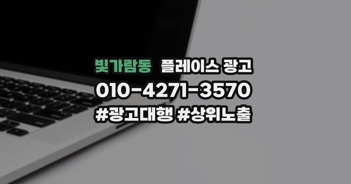 빛가람동 플레이스 광고