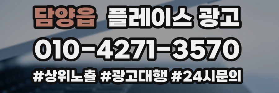 담양읍 플레이스 광고