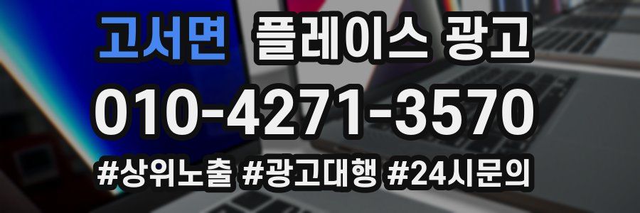 고서면 플레이스 광고