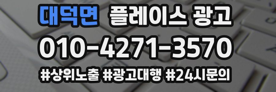 대덕면 플레이스 광고