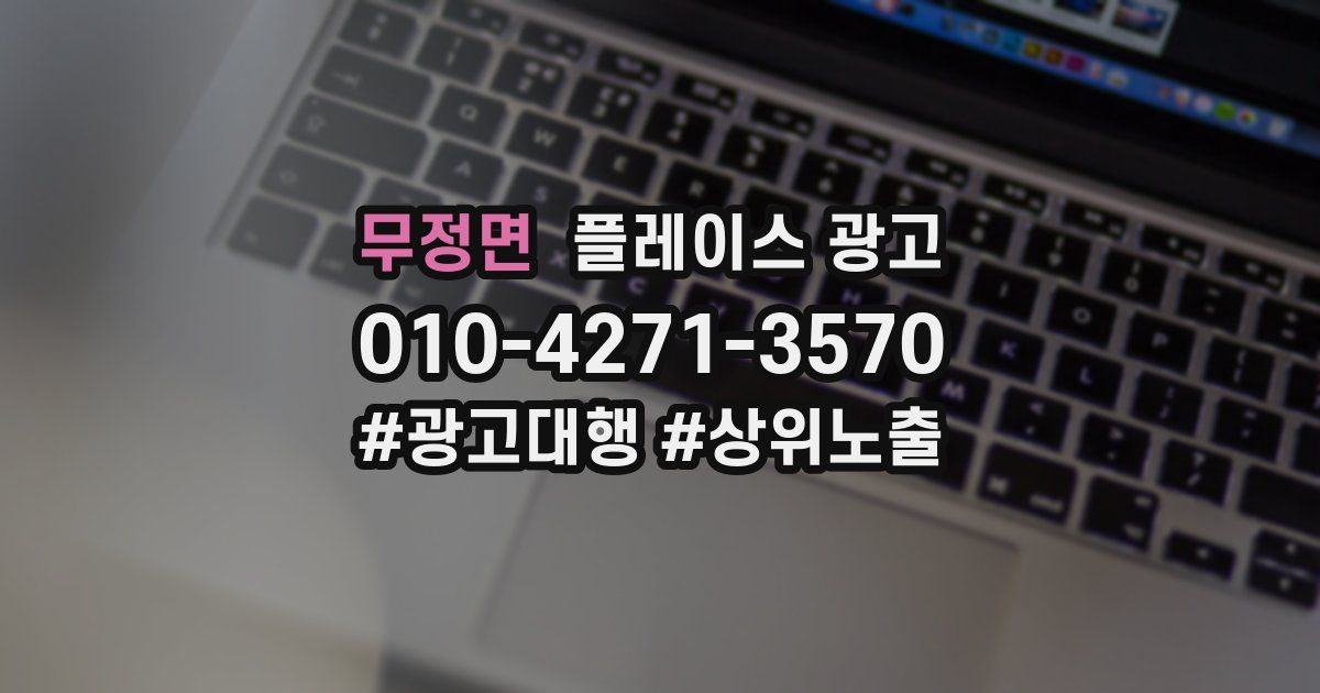 무정면 플레이스 광고