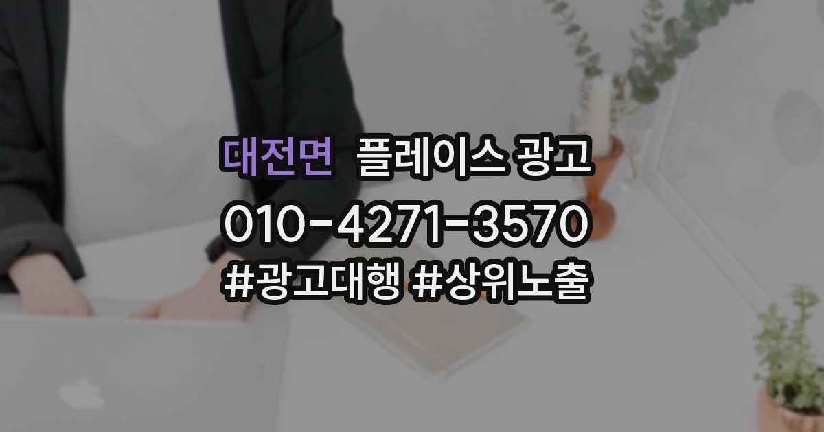 대전면 플레이스 광고