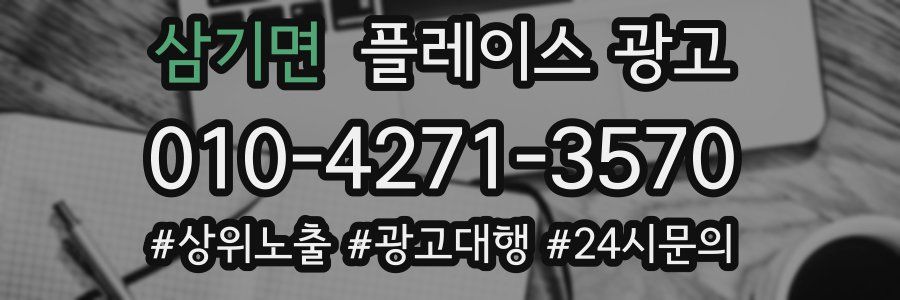 삼기면 플레이스 광고