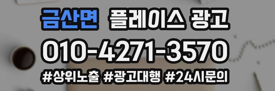 금산면 플레이스 광고