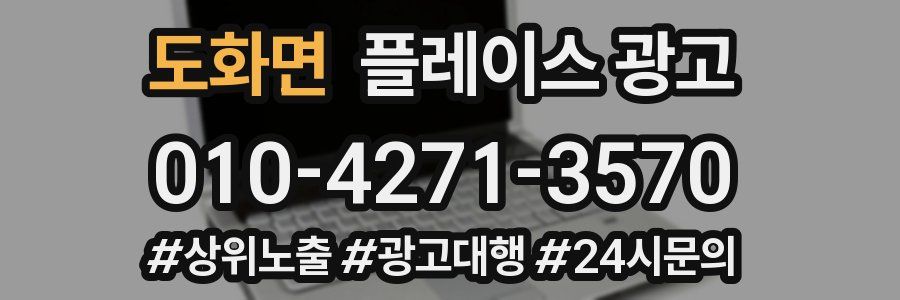 도화면 플레이스 광고