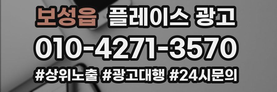 보성읍 플레이스 광고