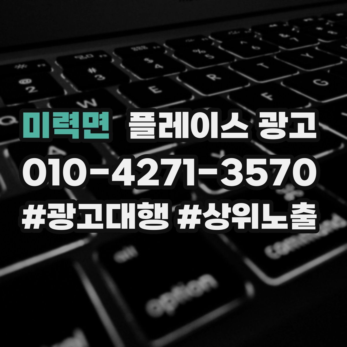 미력면 플레이스 광고