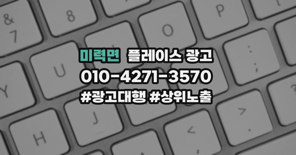 미력면 플레이스 광고