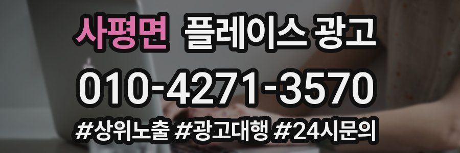 사평면 플레이스 광고