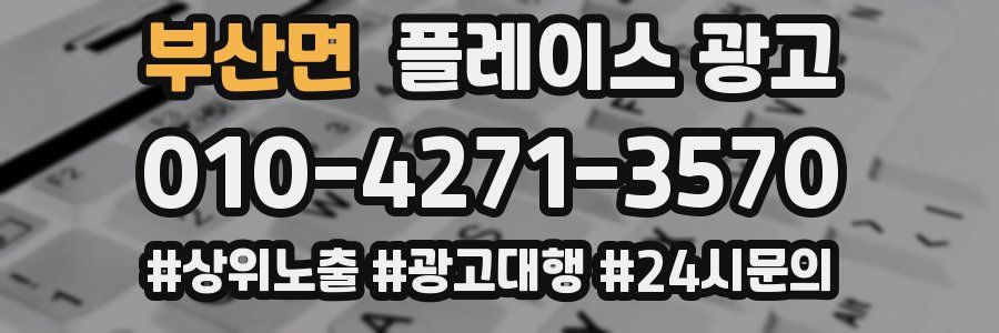 부산면 플레이스 광고