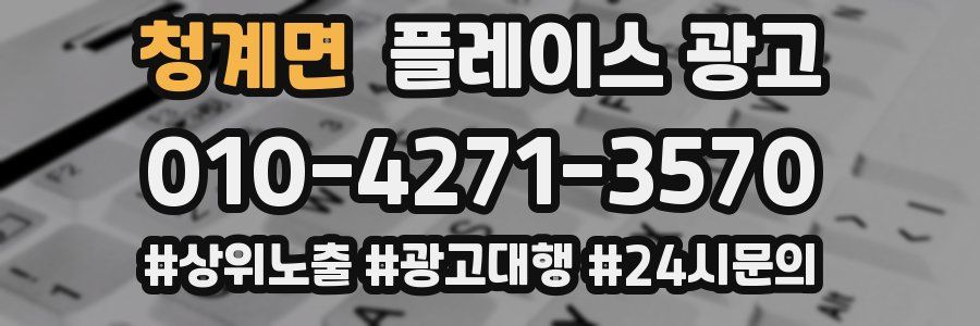 청계면 플레이스 광고
