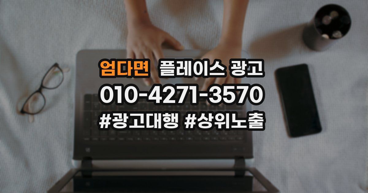 엄다면 플레이스 광고