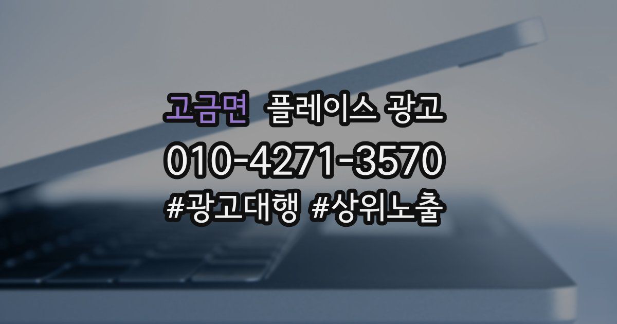 고금면 플레이스 광고