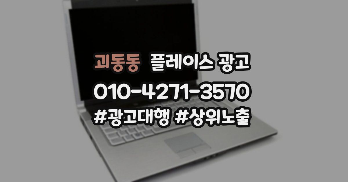 괴동동 플레이스 광고