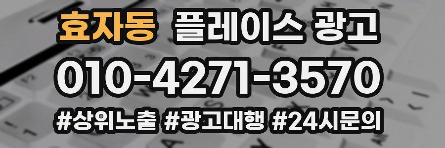 효자동 플레이스 광고