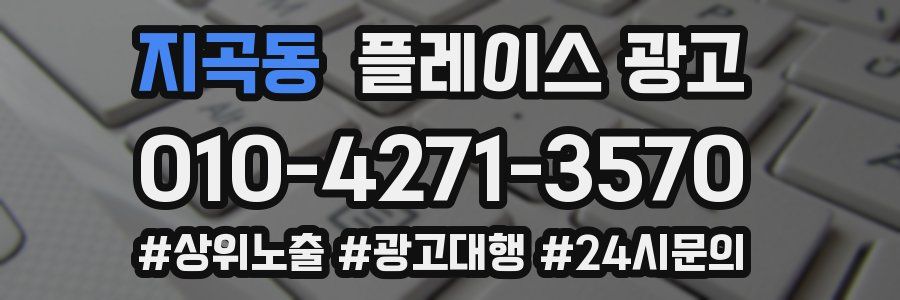 지곡동 플레이스 광고