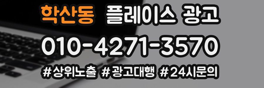 학산동 플레이스 광고