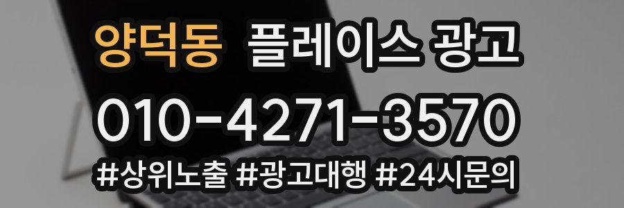 양덕동 플레이스 광고