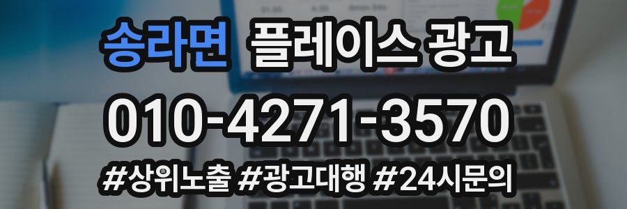 송라면 플레이스 광고
