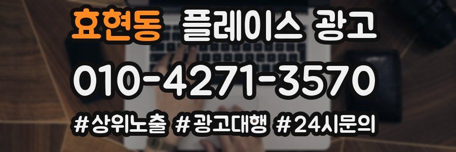 효현동 플레이스 광고